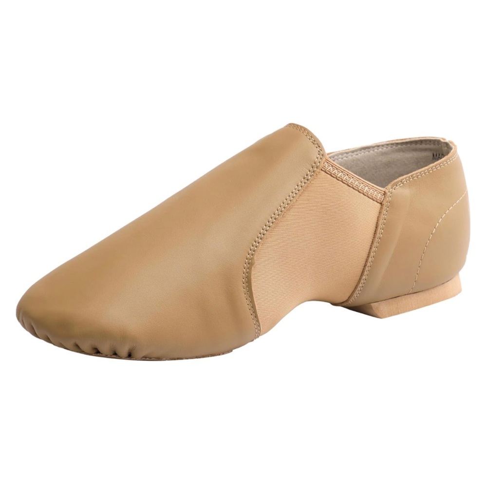 7.5 Unisex Tan Slip-On Dance / Jazz Shoes